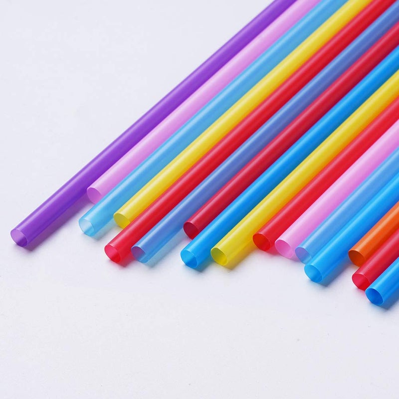 CVNDKN 200 Pcs Colorful Plastic Long Disposable Drinking Straws. (0.23''diameter and 10.2"long) - Image 3